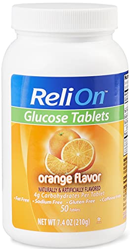 ReliOn Glucose Tablets Orange Flavor