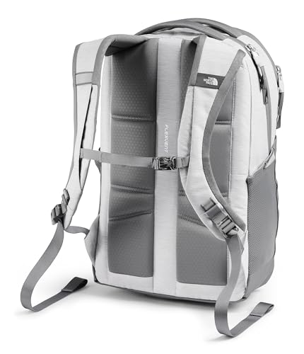 Image of The North Face Women's Jester Everyday Laptop Backpack - Commuter Travel Bag, Laptop Sleeve, Water-Repellent, TNF White Metallic Melange /Mid Grey-NPF, One Size