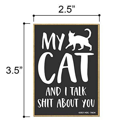 Imán de gato decorativo Honey Dew Gifts rectangular miniatura 2