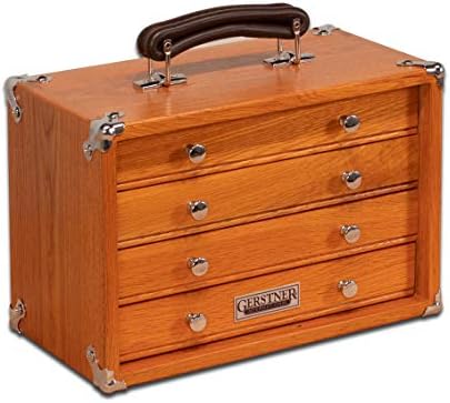 Gerstner International GI-T12 Red Oak 4-Drawer Mini Portable Chest