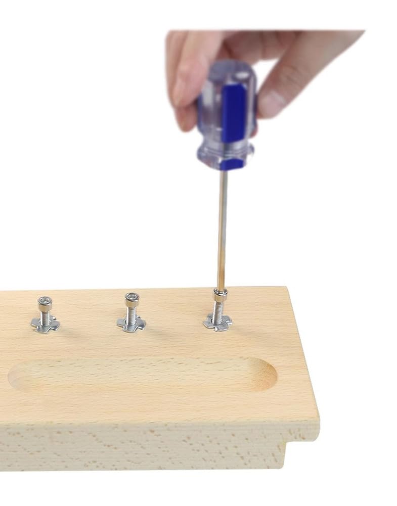 Montessori Innensechskantschraube Feinmotorik Lehre AIDS, Holz sensorisches Kleinkind Schraubwerkzeug