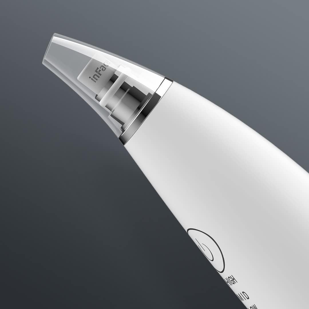 Aspiratore Punti Neri Aspira Pori - Estrattore Acne Comedoni Punti Bianchi Strumento Esfoliante Macchina for la Rimozione Bellezza con 3 Potenze di Aspirazione Regolabili e 4 Sonde di Ricambio