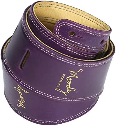 Amazon | [Moody Leather] Leather Backed Guitar Strap [Standard 