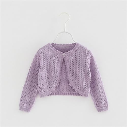 Toddler Girls Cardigan Sweater Bolero Shrug Kids Baby Long Sleeve Cropped Dress Up Lace Button Closure Jacket Tops2