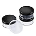 Hotop 3 Pack 50 ml Plastic Empty Powder Case Face Powder Makeup Container Blusher Cosmetic Container with Sifter and Lids, Black