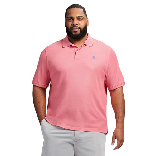 Best Summer Shirts for Big Belly Guys: 11 Picks That Fit and Flatter 8 Izod Men's Big and Tall Advantage Performance Short Sleeve Polo Shirt, Dubarry, Large Tall
