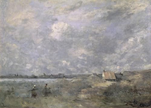 Toile Temps Orageux Pas De Calais Corot pour sublimer le design mural de votre salon moderne