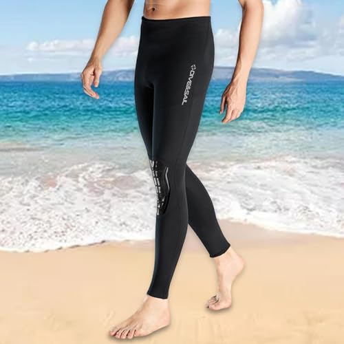 rockible Pantalones de Traje de Neopreno, Pantalones de Buceo, Pantalones de Surf de Neopreno de 1,5mm para Snorkel, natación, piragüismo, Negro, L Hombres - imagen 5