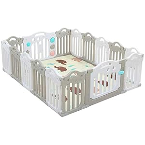 boxen voor peuters, schattig veiligheid speelcentrum tuin babyverzorging hek peuter speelkleed box met 16 kleurrijke panelen, meisjes jongens kinderen kruipen voor speelkamer kwekerij b