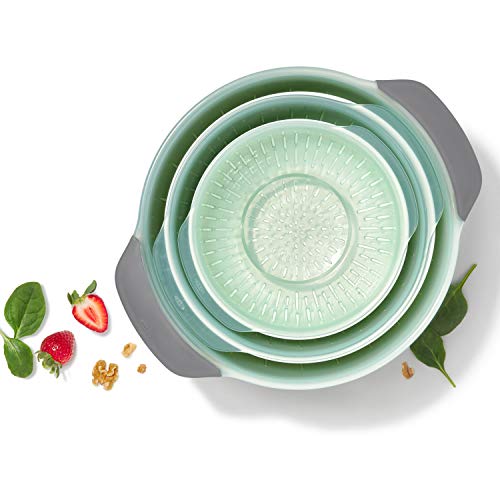 Oxo Good Grips 9-Piece Nesting Bowl & Colander Set, Sea Glass #TOP5