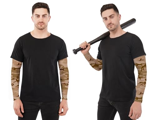 Image of Arm Sleeve For Men women Fully Stretchable Sun UV Ray Dust Protection Bike Riding Cycling Gloves Cricket Golf Football Soft Hand Gloves sleeves