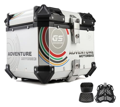 Coffre de moto en aluminium bagagerie étanche avec plaque de base de transport