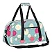 Red White Polka Dots Gym Travel Duffle Bag for Women & Men with Front Zipper Pocket for Sports, Overnight, Weekender, Carry On,Workout & Dance Bag,Fashion Geometric,18.9 * 8.7 * 10.6 in