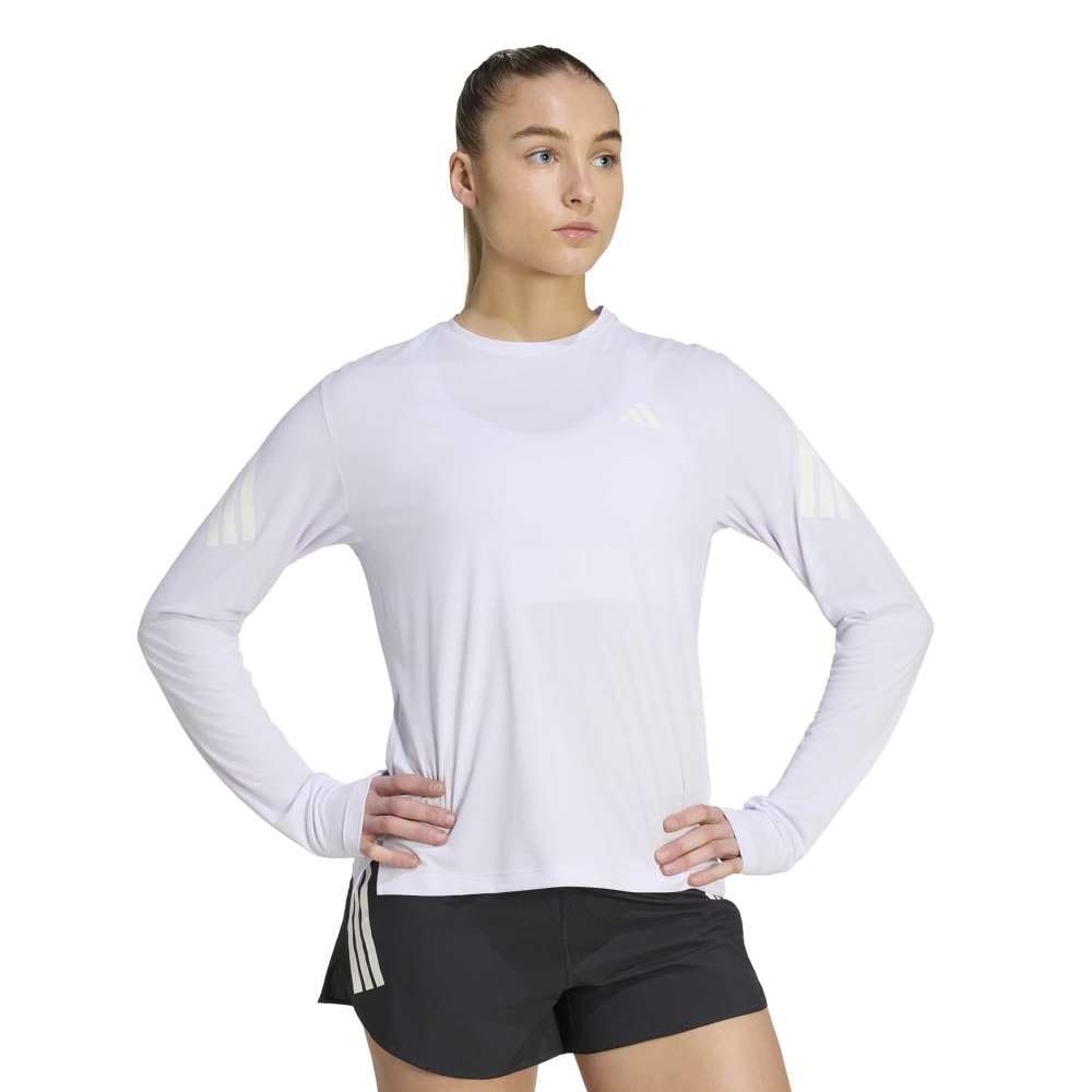 adidas Kobiety Adi365 Running Climacool Iconic Long Sleeve Shirt, Frozen Purple/white, XXL