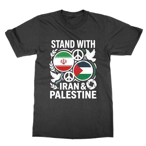 T-shirt Stand with Iran and Palestine pour s'exprimer fièrement