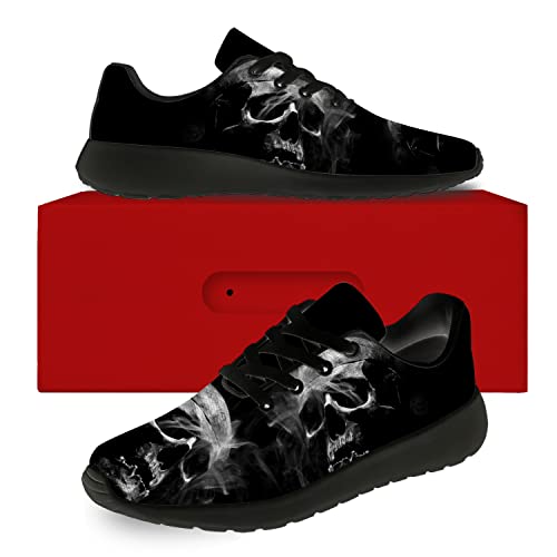 Skull Shoes for Women Men Tennis Walking Running Shoes Lightweight Goth Sneakers Gifts for Men Women2