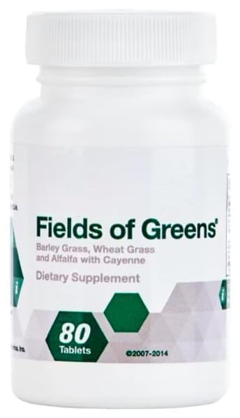 Fore-Ver Fields of Greens Dietary Supplement, Barley Grass, Wheat Grass and Alfalfa with Cayenne, 80 Tablets-image-39