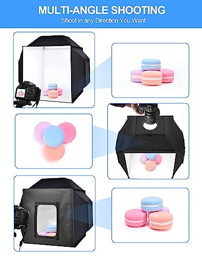 Stn Photo Light Box 16"X16" 480 Led Light Box Photography Cri ≥97 Photo Studio Light Box With 4 Kinds Color Backgrounds For Jewelry And Small Products #TOP6
