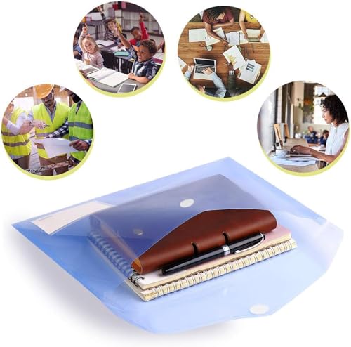 Image of Shuban A5 Small Document File Folder | Plastic Envelope Files | Waterproof Expanding File Folder for Office, School, Bills, Receipts, Certificates & Travel Documents(10Pcs-Mix Color)