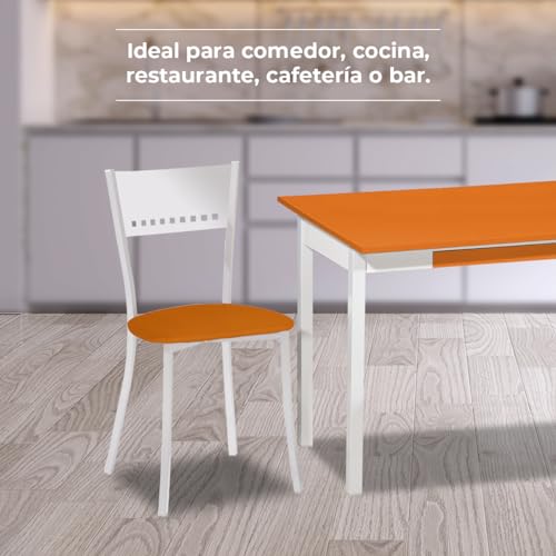 ASTIMESA SCMGNA Dos sillas de Cocina, Metal, Naranja, Altura de Asiento 45 cms - imagen 3