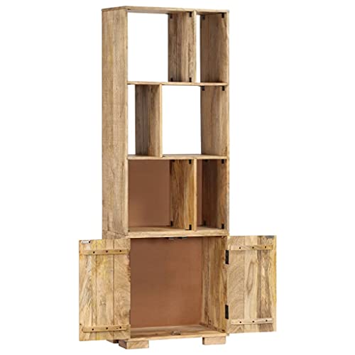 Vidaxl Solid Mango Wood Bookshelf Bookcase Storage Wooden Book Cabinet Rack Bedroom Living Room Office Indoor Shelf Furniture Side Stand #TOP4