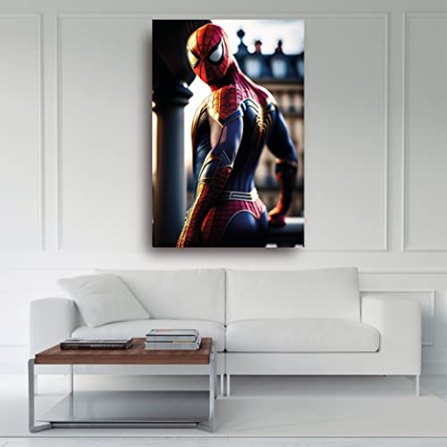 Spiderman Au Regard Alerte tableaux d'art décoratifs art moderne sur toile 120x80cm