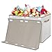 VERONLY Toy Box Chest Organizer Bins for Boys Girls Kids, Large Collapsible Fabric Storage Container with Flip-Top Lid & Handles for Clothes,Blanket,Nursery,Playroom,Bedroom,Tree Branch Pattern (Gray)
