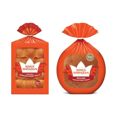 King's Hawaiian Classic Round Bread (16oz) &amp; Sweet Roll (12Ct) (1ea) Variety Pack