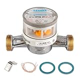 Baulänge: 130 mm Einstrahl Wasserzähler, Wasseruhr f. Warmwasser QN 2,5/ R 3/4\