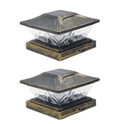 Lampe pilier solaire étanche pour l'éclairage de clôture et décoration extérieure de jardin