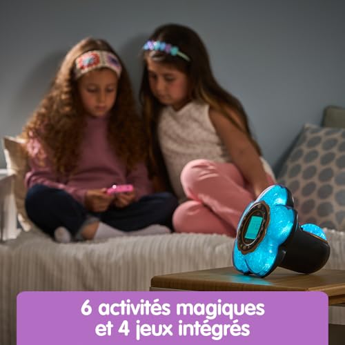 VTech - KidiMagic Galaxy Light Violet, Radio Réveil Enfant 9 en 1 avec Effets Lumineux, Projection d'Aurores Boréales au Plafond, Enceinte, Jeux, Cadeau Enfant de 6 Ans à 12 Ans - Contenu en Français