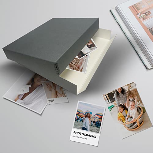 Lineco Acid Free Archival 16" X 20" Print Photo Storage Box With Metal Edge, Drop Front Design. Protect Store Photos, Documents, Crafts, Cards, Prints, Diy. Gray #TOP6