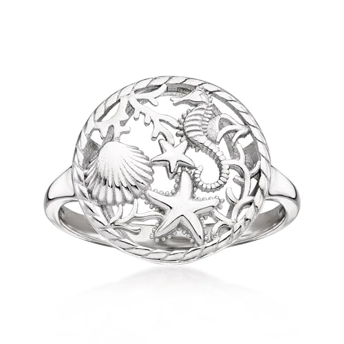 Ross-Simons Sterling Silver Sea Life Ring. Size 8