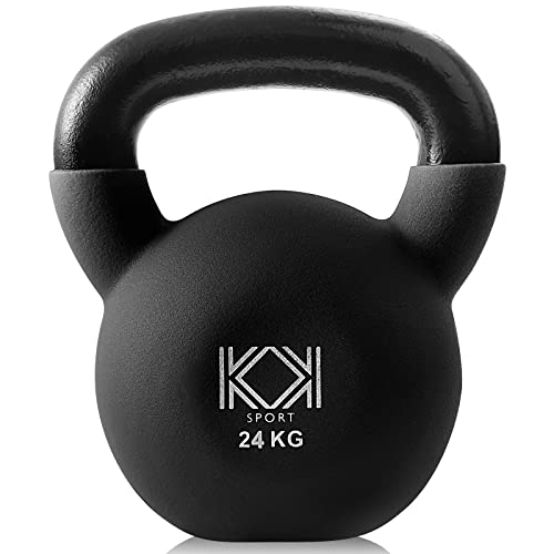 KK Kettlebells Cast Iron Neoprene Coated Weights Lifting Strength Training Home Gym Exercise