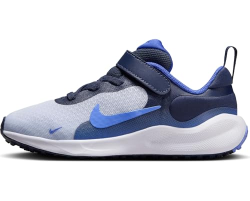 Nike Scarpa Unisex per Bambini Revolution 7 più Giovane, Football Grey Royal Pulse Thunder Blue, 25 EU