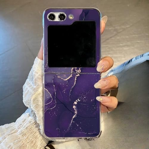 Coque rigide transparente pour Samsung Galaxy Z Flip 3 4 5 6 marbre