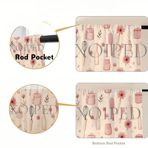 Image of Premium Printed Kitchen Sink Curtain | Washable & Dustproof Rod Pocket Counter Skirt | Perfect for Any Sink,Counter | Multicolor Cooking Theme for Home & Kitchen (150cm X 70cm) (1, Velan)