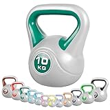 GORILLA SPORTS® Kettlebell - 2kg, 3kg, 4kg, 5kg, 6kg, 8kg, 10kg, 12kg, 14kg, 16kg, 18kg, 20kg Gewichte, Einzeln/Set, mit/ohne Ablage, Kunststoff - Kugelhantel, Schwunghantel, Kugelgewicht