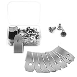 🌿【Reutilizable】Cuchillas robot cortacesped se presenta en un práctico estuche de plástico con cierre. Espacio para guardar las cuchillas y los tornillos. Colóquelos correctamente para evitar que se lastime o lastime a otros.