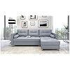 Möbellux Portland Canapé d’angle convertible Nana Gris 90 x 136 x 210 cm