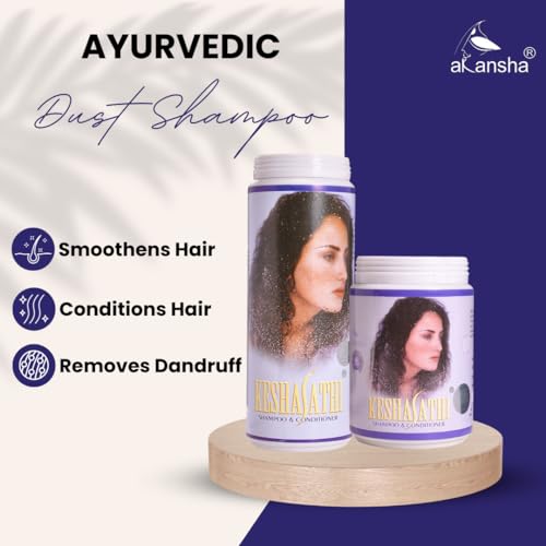 AKANSHA Keshasathi Natural Ayurvedic Dust Shampoo (100g)