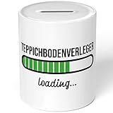 JUNIWORDS Spardose Sparbüchse, Teppichbodenverleger Loading (6218894)