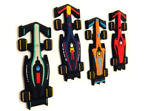 Racing Car Driver Fridge Magnet Desk Auto Tire Compatible with Formula One F1 Team Fan Gift Accessory (Charles - Fer. Car)