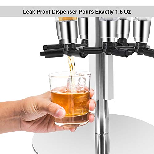 Liquor Dispenser Alcohol Dispenser Bar Dispenser Bottle Liquor Dispenser Bar Rotating Liquor Holder 6 Bottle Professional Alcohol Dispenser Station #TOP2