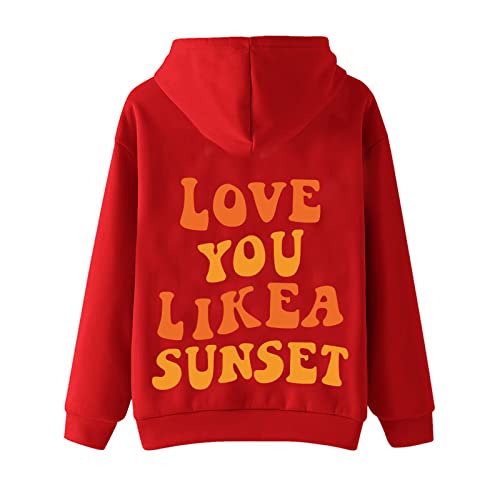 Sylibes Women's Aztec Hoodie, Drawstring Hoodie Sweatshirt With Pockets Long Sleeve Solid Lightweight Pullover Tops Sweatshirts With Pockets #TOP1