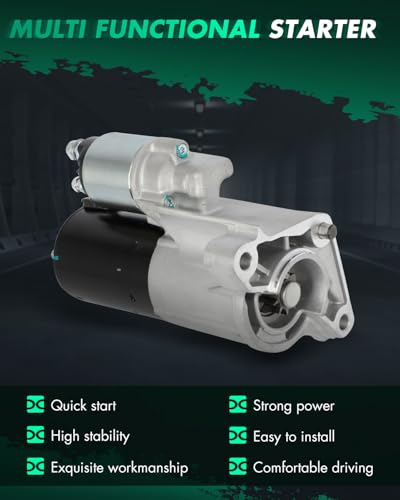 Image of SCITOO Starter Motor fit for Land Rover LR2 2008-2012 L6 3.2L 1.1KW, 12V, CW, 10Teeth Replacement Starter 19095