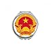 Vietnam Asia National Emblem Hand Compact Mirror Round Portable Pocket Glass