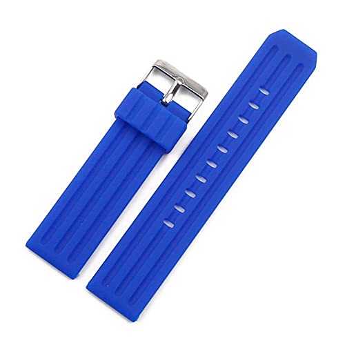 Bracelet en caoutchouc étanche 22mm avec boucle ardillon robuste