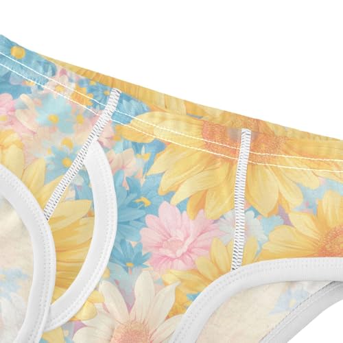 KLL Sunflowers Pattern Artistic Toddler Boys' Soft Training Underwear Cute Children Panties4