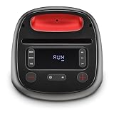 NGS Wild Swag Go przenośny głośnik, kompatybilny z technologią Bluetooth 5.0, True Wireless Stereo, diody LED i ekran, wejście USB, TF i Aux-Audio, 24 x 23 x 30 cm, 80 W, kolor